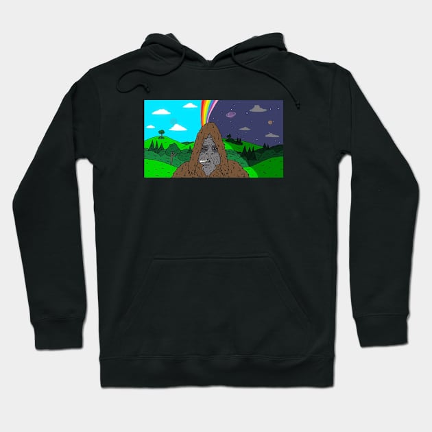 Sassy The Sasquatch with View Hoodie by Geometc Style